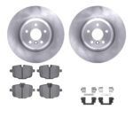 Dynamic Friction 2016-2025 BMW 840i Gran Coupe Rear Rotors with Euro 5000 Ceramic Brake Pads w/Hardware