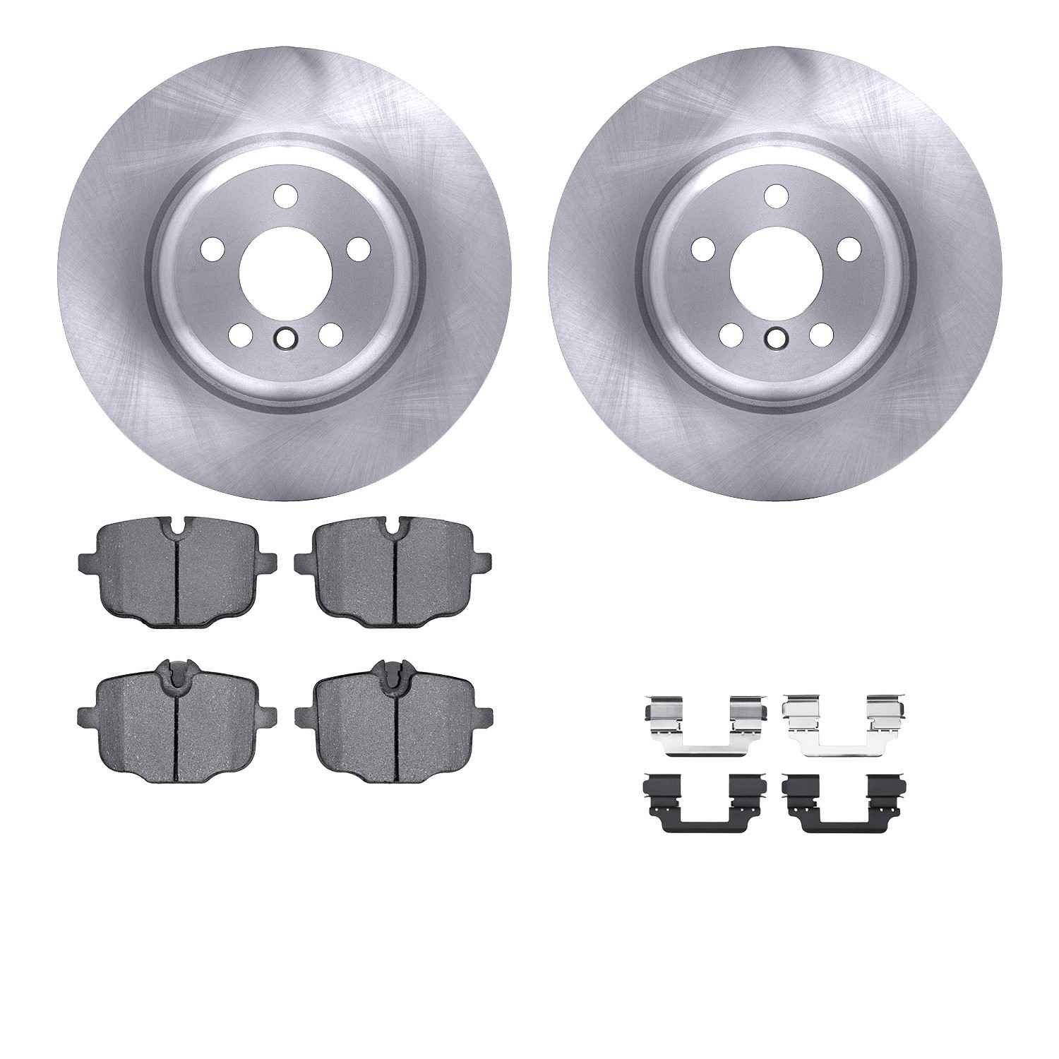 DF_661231419_Fro.jpg Dynamic Friction 2016-2025 BMW 840i Gran Coupe Rear Rotors with Euro 5000 Ceramic Brake Pads w/Hardware - Image 1