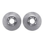 Dynamic Friction 2007-2021 BMW 228i xDrive Front Drilled & Slotted Silver Rotors
