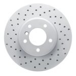 Dynamic Friction 2004-2010 BMW 528Xi Front Left Drilled Geoperformance Rotor