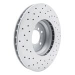 Dynamic Friction 2007-2015 BMW 335I Front Right Drilled Geoperformance Rotor