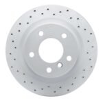 Dynamic Friction 2008-2013 BMW 125I (Mexico) Rear Left Drilled Geoperformance Rotor
