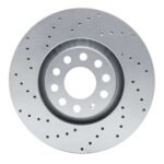 Dynamic Friction 1998-2009 Audi A4 Quattro Front Left Drilled Geoperformance Rotor