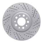 R1 Concepts 2017-2025 Alfa Romeo Stelvio Front Right Drilled & Slotted Geoperformance Rotor