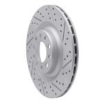 R1 Concepts 2017-2025 Alfa Romeo Giulia Rear Right Drilled & Slotted Geoperformance Rotor - Image 3