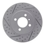 R1 Concepts 1984-1991 BMW 325 Front Left Drilled & Slotted Geoperformance Rotor
