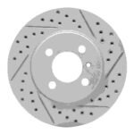 R1 Concepts 1984-1991 BMW 325E Front Right Drilled & Slotted Geoperformance Rotor