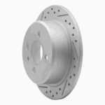 R1 Concepts 1984-1991 BMW 325ix Rear Left Drilled & Slotted Geoperformance Rotor - Image 3