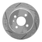 R1 Concepts 1984-1991 BMW 325ix Rear Left Drilled & Slotted Geoperformance Rotor