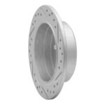R1 Concepts 1984-1991 BMW 325ix Rear Left Drilled & Slotted Geoperformance Rotor - Image 5