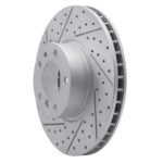 R1 Concepts 1991-2001 BMW 540i Front Left Drilled & Slotted Geoperformance Rotor - Image 3