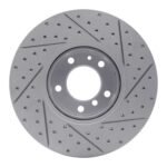 R1 Concepts 1991-2001 BMW 540i Front Left Drilled & Slotted Geoperformance Rotor - Image 2