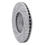 R1 Concepts 1991-2001 BMW 540i Front Left Drilled & Slotted Geoperformance Rotor - Image 5