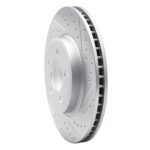 R1 Concepts 2000-2003 BMW Z8 Front Right Drilled & Slotted Geoperformance Rotor