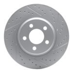 R1 Concepts 2000-2003 BMW Z8 Front Right Drilled & Slotted Geoperformance Rotor - Image 3