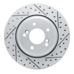 R1 Concepts 2000-2006 BMW M5 Rear Right Drilled & Slotted Geoperformance Rotor