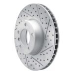 R1 Concepts 2000-2003 BMW 530i Front Right Drilled & Slotted Geoperformance Rotor - Image 3