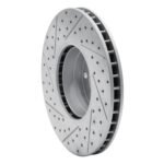 R1 Concepts 2000-2003 BMW 530i Front Right Drilled & Slotted Geoperformance Rotor - Image 5