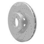 R1 Concepts 2000-2003 BMW M5 Right Front Drilled & Slotted Geoperformance Rotor - Image 3