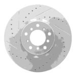 R1 Concepts 2000-2003 BMW M5 Right Front Drilled & Slotted Geoperformance Rotor