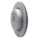 R1 Concepts 2004-2010 BMW 528i Rear Right Drilled & Slotted Geoperformance Rotor - Image 3