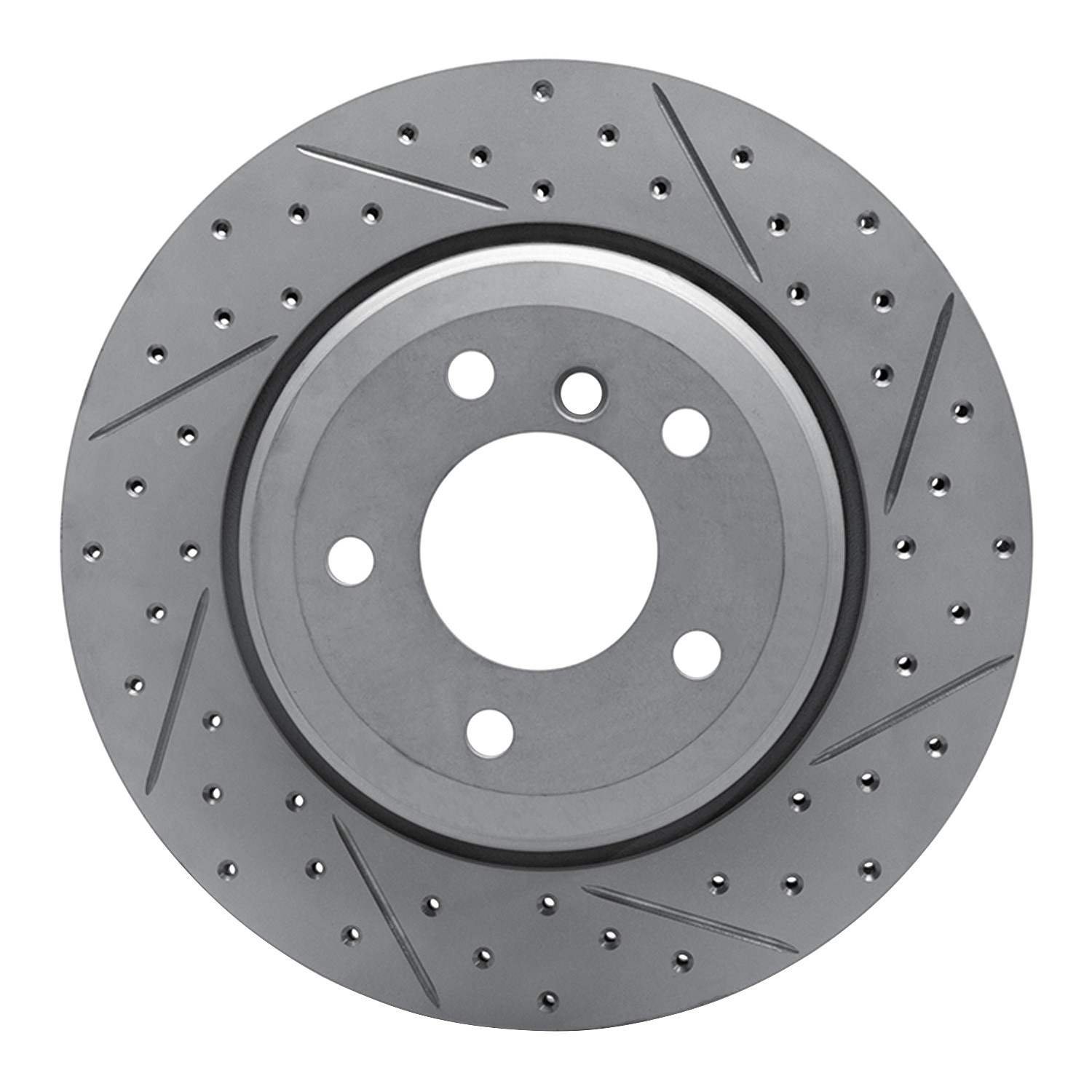 DF_83031066R_Fro.jpg R1 Concepts 2004-2010 BMW 528i Rear Right Drilled & Slotted Geoperformance Rotor - Image 1