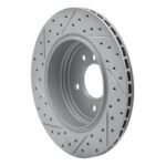 R1 Concepts 2004-2010 BMW 528i Rear Right Drilled & Slotted Geoperformance Rotor - Image 5