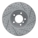 R1 Concepts 2007-2021 BMW 228i Front Right Drilled & Slotted Geoperformance Rotor - Image 2