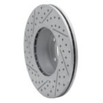 R1 Concepts 2007-2021 BMW 228i Front Right Drilled & Slotted Geoperformance Rotor - Image 5