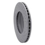 R1 Concepts 2011-2019 BMW ActiveHybrid 5 Front Left Drilled & Slotted Geoperformance Rotor - Image 5
