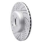 R1 Concepts 2013-2020 BMW ActiveHybrid 3 Front Left Drilled & Slotted Geoperformance Rotor - Image 3