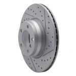 R1 Concepts 2012-2018 BMW 328i xDrive Front Right Drilled & Slotted Geoperformance Rotor - Image 3