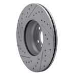 R1 Concepts 2012-2018 BMW 328i xDrive Front Right Drilled & Slotted Geoperformance Rotor - Image 5