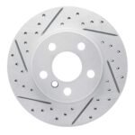 R1 Concepts 2014-2021 BMW i3 Front Left Drilled & Slotted Geoperformance Rotor