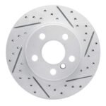 R1 Concepts 2014-2021 BMW i3 Front Right Drilled & Slotted Geoperformance Rotor