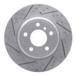 R1 Concepts 2000-2006 BMW X5 Rear Left Drilled & Slotted Geoperformance Rotor