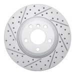 R1 Concepts 2007-2019 BMW X5 Rear Left Drilled & Slotted Geoperformance Rotor