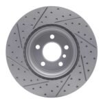 R1 Concepts 2007-2019 BMW X6 Rear Right Drilled & Slotted Geoperformance Rotor - Image 2