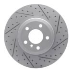 R1 Concepts 2007-2019 BMW X6 Rear Right Drilled & Slotted Geoperformance Rotor