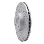 R1 Concepts 2007-2018 BMW X5 Front Left Drilled & Slotted Geoperformance Rotor - Image 3