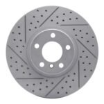R1 Concepts 2007-2018 BMW X5 Front Left Drilled & Slotted Geoperformance Rotor