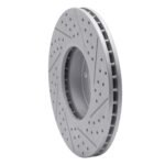 R1 Concepts 2007-2018 BMW X5 Front Left Drilled & Slotted Geoperformance Rotor - Image 5