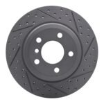 R1 Concepts 2007-2019 BMW X5 Rear Right Drilled & Slotted Geoperformance Rotor