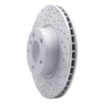 R1 Concepts 2011-2018 BMW X3 Front Left Drilled & Slotted Geoperformance Rotor - Image 3