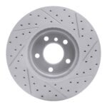 R1 Concepts 2011-2018 BMW X3 Front Left Drilled & Slotted Geoperformance Rotor - Image 2