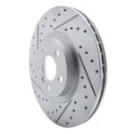 R1 Concepts 2015-2025 BMW 228i Xdrive Gran Coupe Front Left Drilled & Slotted Geoperformance Rotor - Image 3