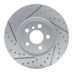 R1 Concepts 2015-2025 BMW 228i Xdrive Gran Coupe Front Left Drilled & Slotted Geoperformance Rotor