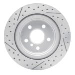 R1 Concepts 2016-2026 BMW X1 (USA/Canada) Rear Right Drilled & Slotted Geoperformance Rotor - Image 2