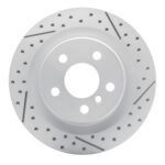 R1 Concepts 2016-2026 BMW X1 (USA/Canada) Rear Right Drilled & Slotted Geoperformance Rotor