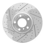 R1 Concepts 2016-2018 BMW X4 Right Front Drilled & Slotted Geoperformance Rotor